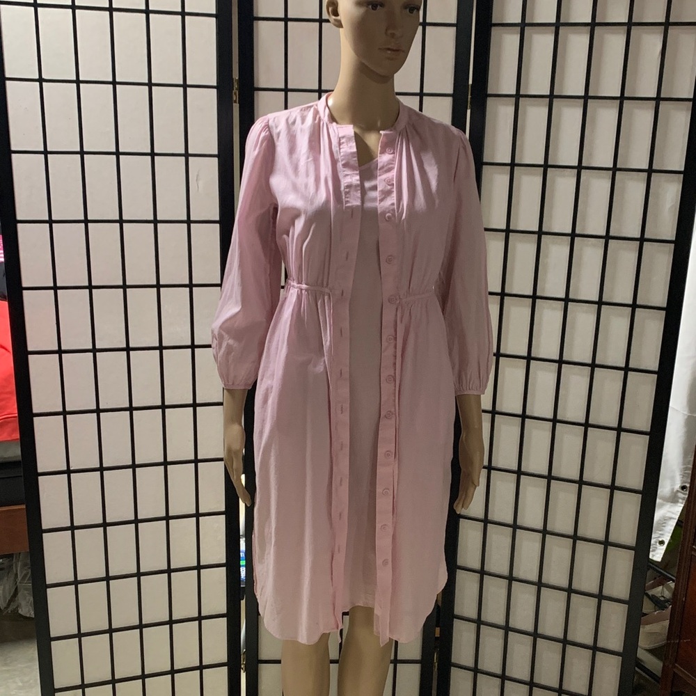 Elegant Long Sleeve Pink Dress